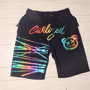 CivilizeD Mens Street Wear Sweat Pants Shorts Hip Hop L